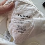 frame denim Frame Le Garcon Jeans Womens 28 Ivory Linen Cotton Straight Leg Distressed Photo 7