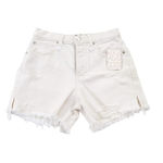 Free People  Makai Cutoff Short White Denim Distressed Size 24 NWT Photo 4