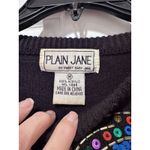 Vintage Plain Jane By Sweet Baby Jane M Black Sweater Dress Sequin Bow Holiday Size M Photo 3