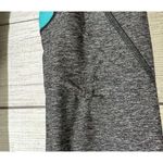 Lululemon  Crop Leggings 4 Black Gray Teal Run Inspire Crop Women's Zipper Pocket Photo 4