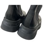 Ganni  Black Leather Chelsea Boots Women’s US 8 Platform Lug Sole Grunge Photo 6
