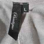 BKE Boutique Lace Top L BlackRuffle Short Sleeve Blouse Party Elegant Large Photo 5