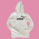 Puma white pullover hoodie with black logo Photo 4