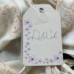 Rahi Cali  NWT Peach Floral Print Boho Beach Front Tie Long Sleeve Mini Dress Photo 7