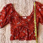 All in Favor  size small floral print blouse Photo 4