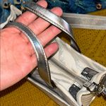 Michael Kors Gigi Metallic Silver and Cream Zebra Jacquard Handbag/Crossbody Photo 3