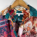 Chico's  Dress Women 4 NWT Very Cherry Balloon Hem Tapestry Floral Pocket Modest Photo 4