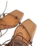 Alohas Bellini Leather Sandals Tan Lace Photo 9