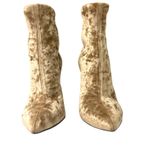 Jimmy Choo  Louella 90 Velvet Sock Booties Golden Tan IT 36 US 6 Photo 2