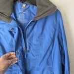 LL Bean Jacket Womens Small Blue Hooded Nylon Lightweight Rain Windbreaker‎ Coat Photo 5