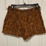 Free People New Romantics Brown Patola Ikat Print Lattice Cut Shorts Photo 10