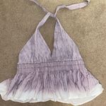 Ocean Drive Purple And White Halter Top Photo 3