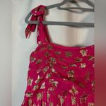 Ciebon Hot Pink and Gold Metallic Star Mini Dress Size Small Photo 4