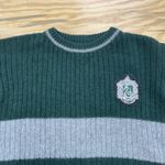 Harry Potter Slytherin Quidditch Ribbed Knit Wool Sweater Adult Medium Scotland Green Photo 5