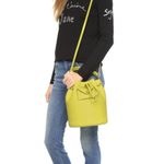 Marc Jacobs  Metropoli Bucket Bag Zest Lime Green Purse Shoulder Bag Leather Bold Photo 1