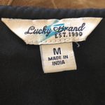 Lucky Brand  Black rose floral babydoll chiffon top‎ Photo 4