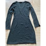 Horny Toad  Dark Green V-Neck Long Sleeve Wrap‎ Dress Casual Jersey Knit Photo 4