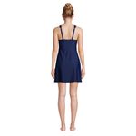 LANDS END Tummy Control Surplice Wrap Swim Dress One Piece Swimsuit Navy Size 18 Blue Photo 2