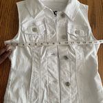 G by Guess GBG Stretch White Button Down Vest Sz Small NWT Photo 10