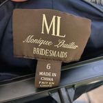 Monique Lhuillier Elegant Navy Blue Bridesmaid Dress Photo 2