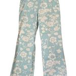 J.Crew blue‎ floral wide lega Pants low waisted size 4 Blue Photo 0