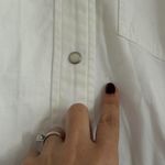 Madewell  Denim Short-Sleeve Shirt in Pure White, Size Medium Photo 8