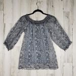 Bailey 44 Sheer Lined Off-The-Shoulder Silk Snake Print Top Women's Size Small Photo 4