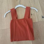 fab'rik  Rust Orange Ribbed Tank Photo 0