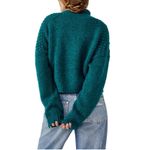 Free People Bradley Turtleneck Chunky Sweater, Blue/Green, Size Small, NWT Photo 1