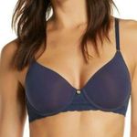 Natori Women's Bliss Perfection Lined Contour Underwire Bra Navy Blue Size 34DD Photo 4