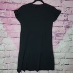 J. CREW FACTORY FLUTTER SLEEVE T SHIRT DRESS TIERED BLACK COTTON LIGHTWEIGHT XS Photo 1