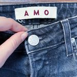 AMO • Babe Jean in Rascal slim straight cropped distressed black raw hem faded Size 26 Photo 4