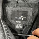 East 5th Womens Genuine Leather Black Button Front Collared Jacket X-Large Photo 4