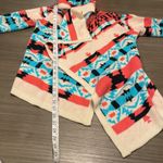 Moon Collection  The Bonfire Knit Aztec Multicolor Asymmetrical Open Cardigan‎ S Photo 9