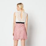 Sandro NWOT  two-tone lace dress with high neck Photo 1