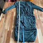 Michael Stars  Green Long Sleeve Mini Dress Ruched NWOT Photo 9