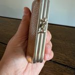 Vintage Leather coin purse small change pouch with kiss lock mini cute Orange Photo 4