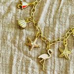 Gold Charm Bracelet with Sea Life Charms Photo 1
