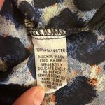 Badgley Mischka Women's Mischka blue multi-color long sleeve button down shirt size medium Photo 3