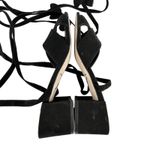 Brian Atwood  B-Astor Black Nubuck Ankle Wrap Block Heel Sandals Photo 10