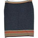 Anthropologie Sparrow Merino Wool Sweater Knit Skirt Navy Blue Dot Size Large Photo 0