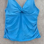 Time and Tru Blue Crisscross Padded Swimwear Tankini Tank Top Medium M 8 Photo 3