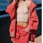 Free People Movement Sprint To The Finish Zip-Up in Victory Red Size Large NWT Photo 0