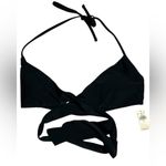 Aerie NWT ‎ American Eagle Black Wrap Around Scoop Bikini Top Size Small Photo 1