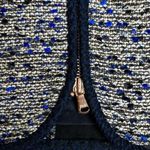 J.Crew  Womens Front Zip Navy Blue Metallic Tweed Front Zip Mini Skirt Photo 15