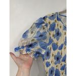 Jacquie The Label Midi Dress Women Large Cream And Blue Peasant Cottage Prairie Photo 9