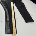 Paige Lucia Black Ponte Pants 29 Leather Trim Tuxedo Skinny Stretch Photo 13