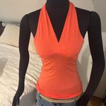 Vintage Y2K 2000s Deadstock Coral Italian Halter top Orange Photo 1