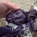 Wacoal Unlined Embrace Lace Underwire Bra Deep Purple Women's Size 32DDD Photo 3