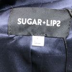 Sugar Lips Navy Blue Satin Blazer Dress Photo 4